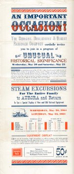 CB&Q Fantrip Flyer 05/20/64