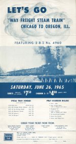 CB&Q Steam Fantrip Flyer 06/26/65