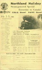 CB&Q Steam fantrip 07/03/64