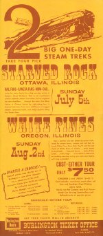 CB&Q Steam Fantrip Flyer 07/05/64