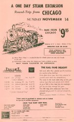 CB&Q Steam Fantrip Flyer 11/14/65