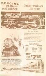 CB&Q Fantrip Flyer 11/22/64