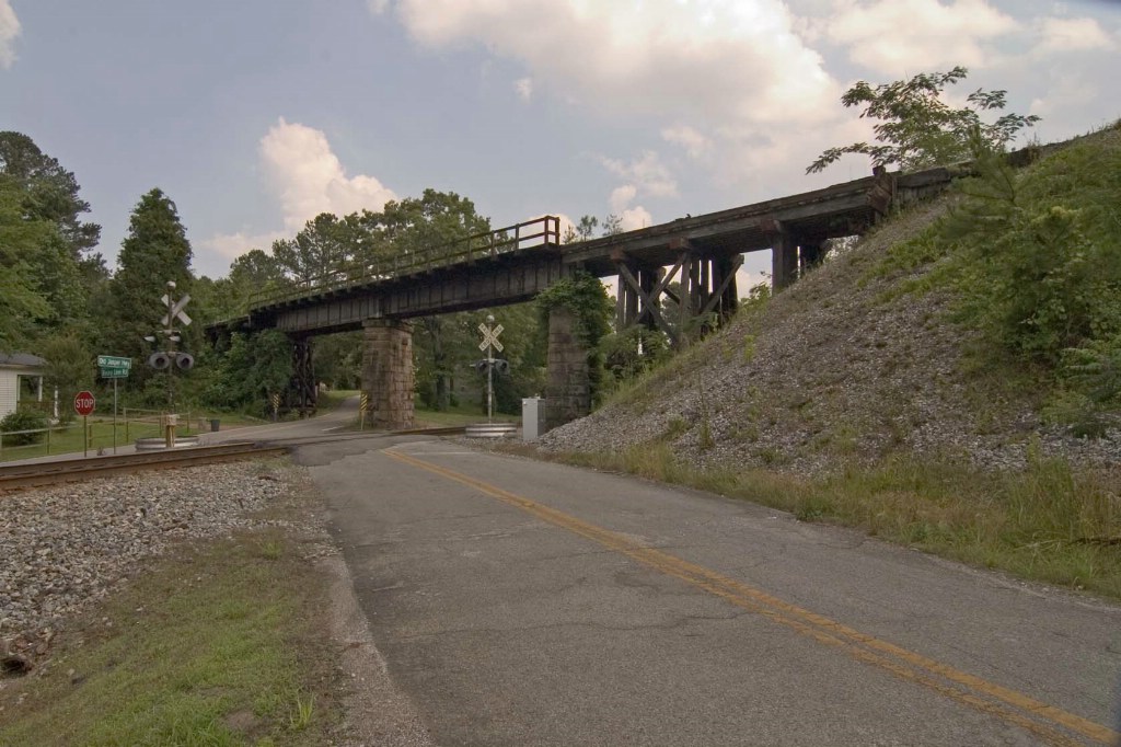 Old Rail Bed over Old Hwy & Current Railbed