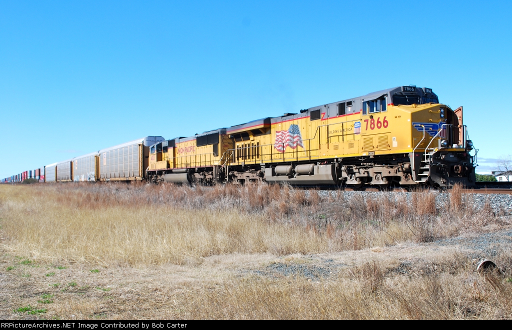 UP eastbound in siding