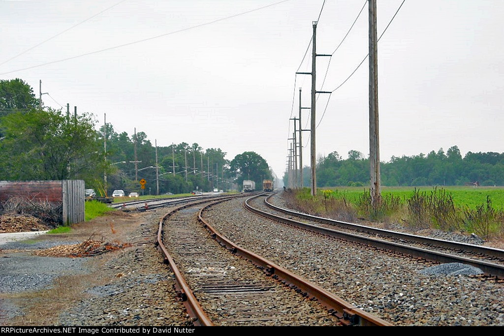 NS Jello yard #2 track and, NS Delmarva Secondary (right)