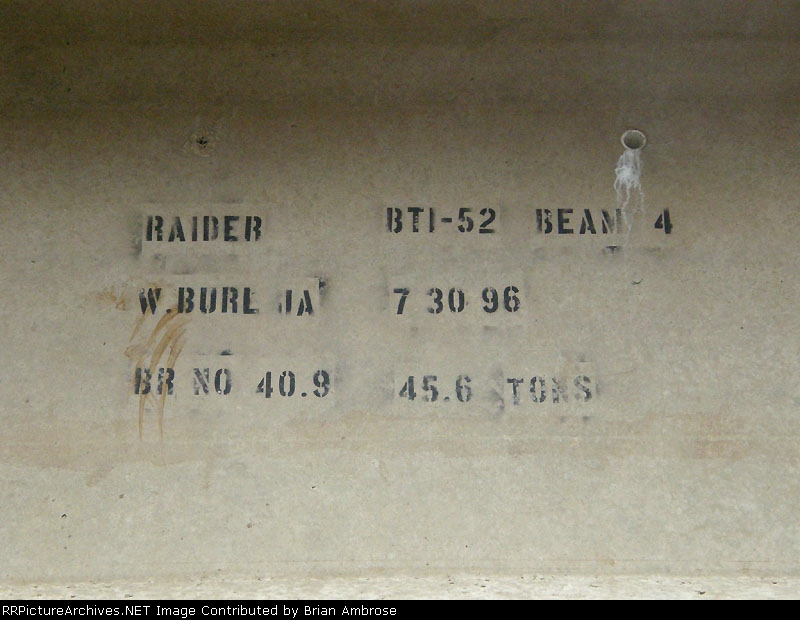 Stamped date on BNSF 1996 span