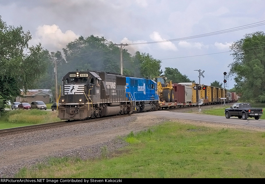 Old school power rolls west at Flagg Center.