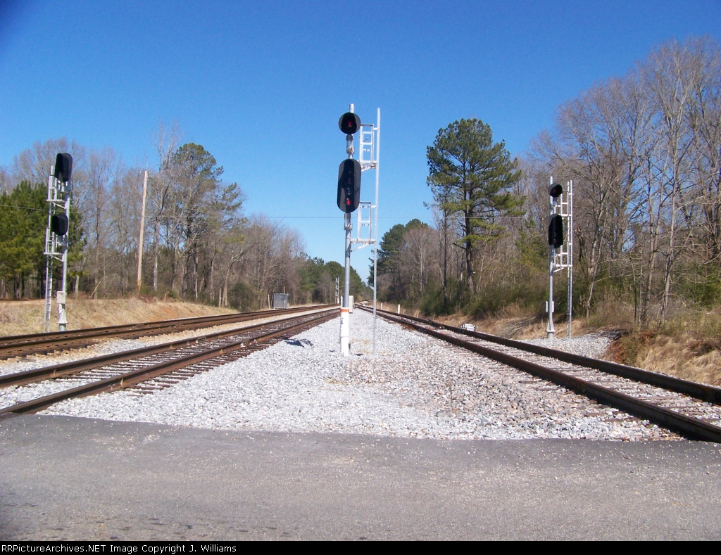 Looking north- The signal to the right is coming out of the New KIA plant