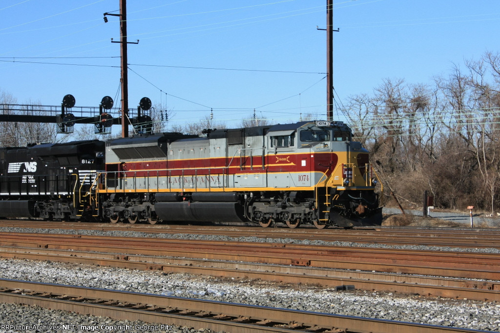 NS Lackawanna heritage locomotive 1074