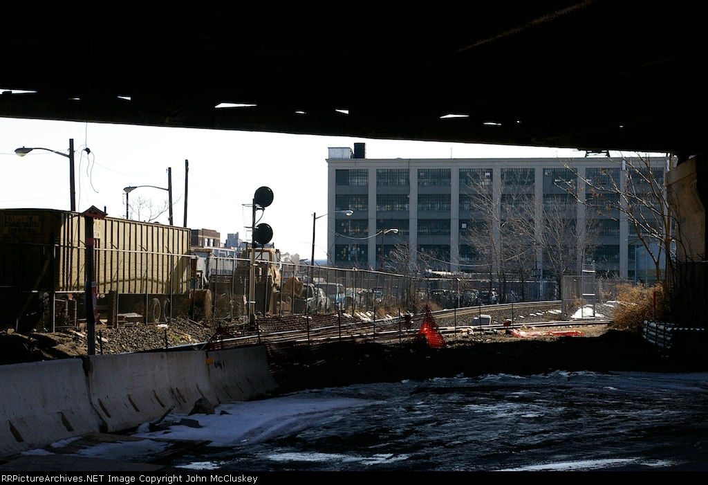 Tracks used to swing to the left/east here