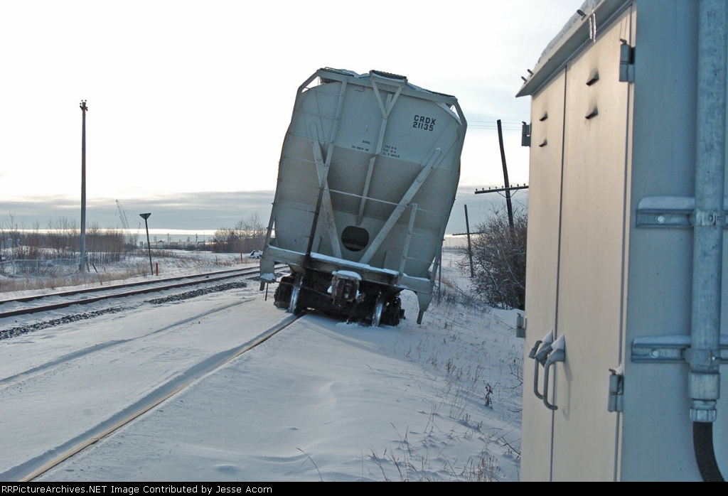 Derailment from the back