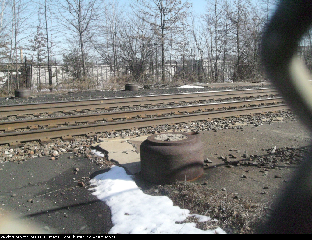 The remains of the shelter at Ampere