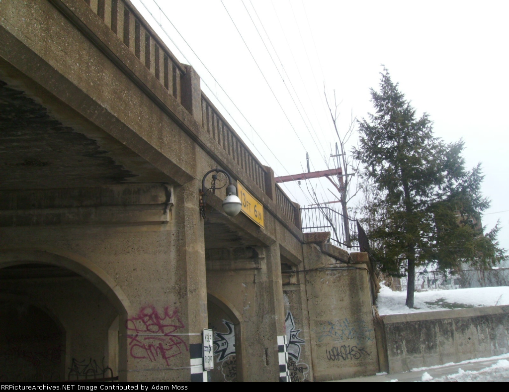 Grove Street station and the catenaries that accompany it