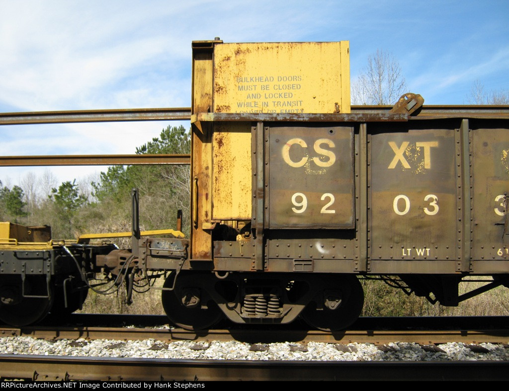Detail shots of CSX R-1 Rail train at Cusseta, AL