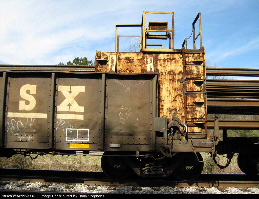 Detail shots of CSX R-1 Rail train at Cusseta, AL