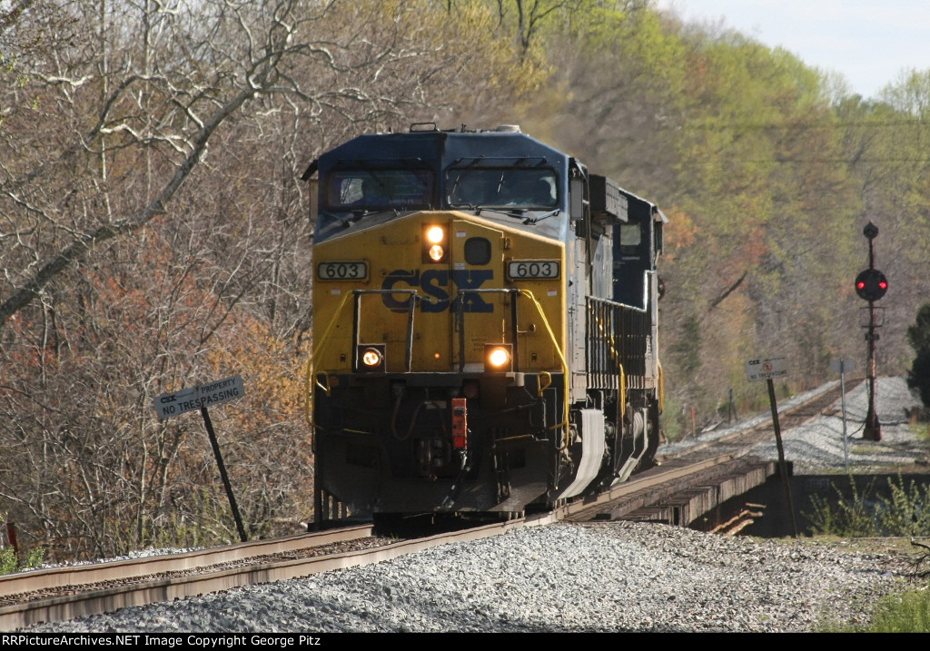 CSX 603 at the Little Gunpowder Falls bridge