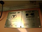 MBTA 733 Builders Plate