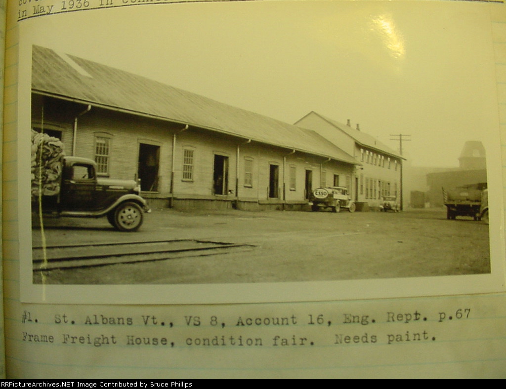 Central Vermont St. Albans Vermont Freight House - 1934