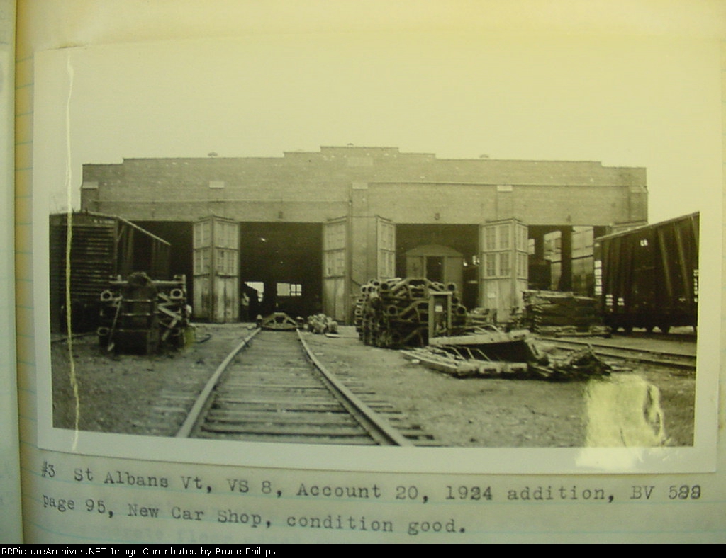 Central Vermont St. Albans Vermont Car Shop 1934