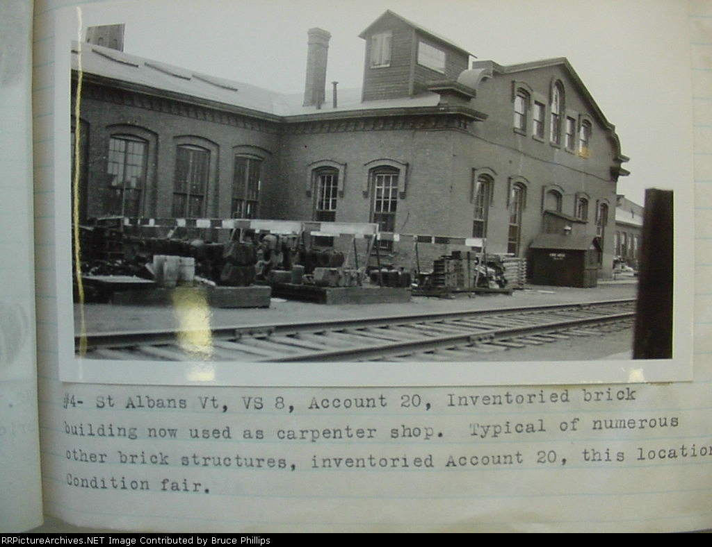 Central Vermont St. Albans Vermont Carpenter Shop  - 1934