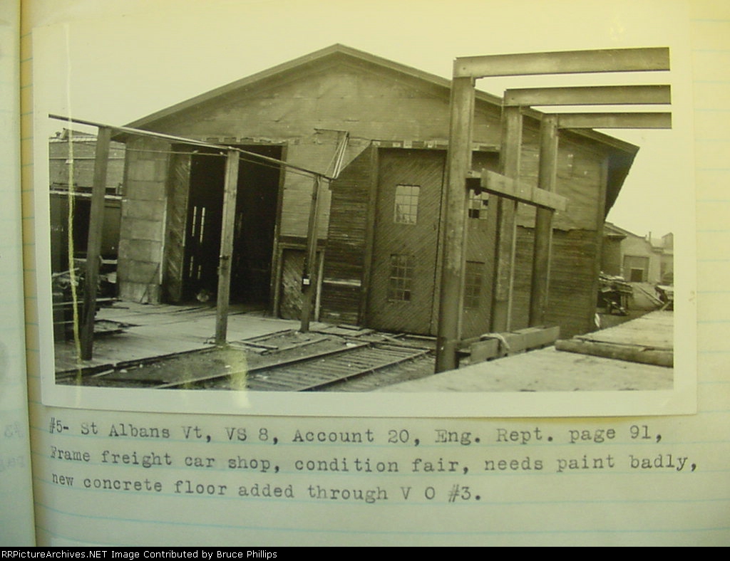 Central Vermont St. Albans Vermont Freight Car Shop  - 1934