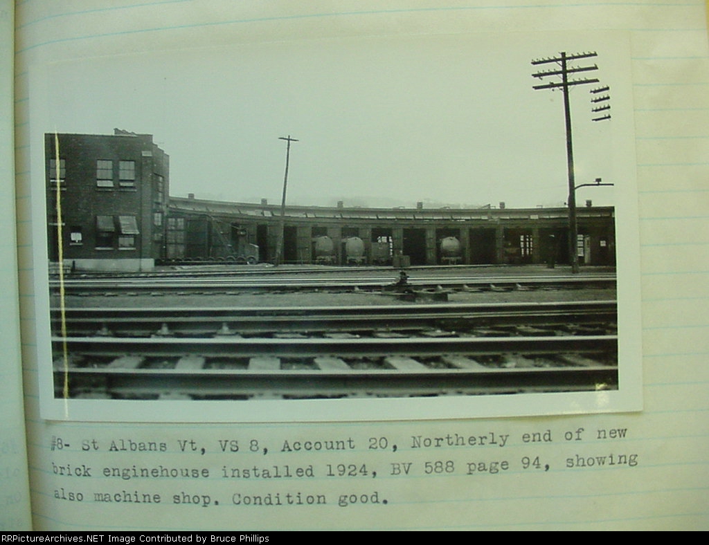 Central Vermont St. Albans Vermont Roundhouse - 1934