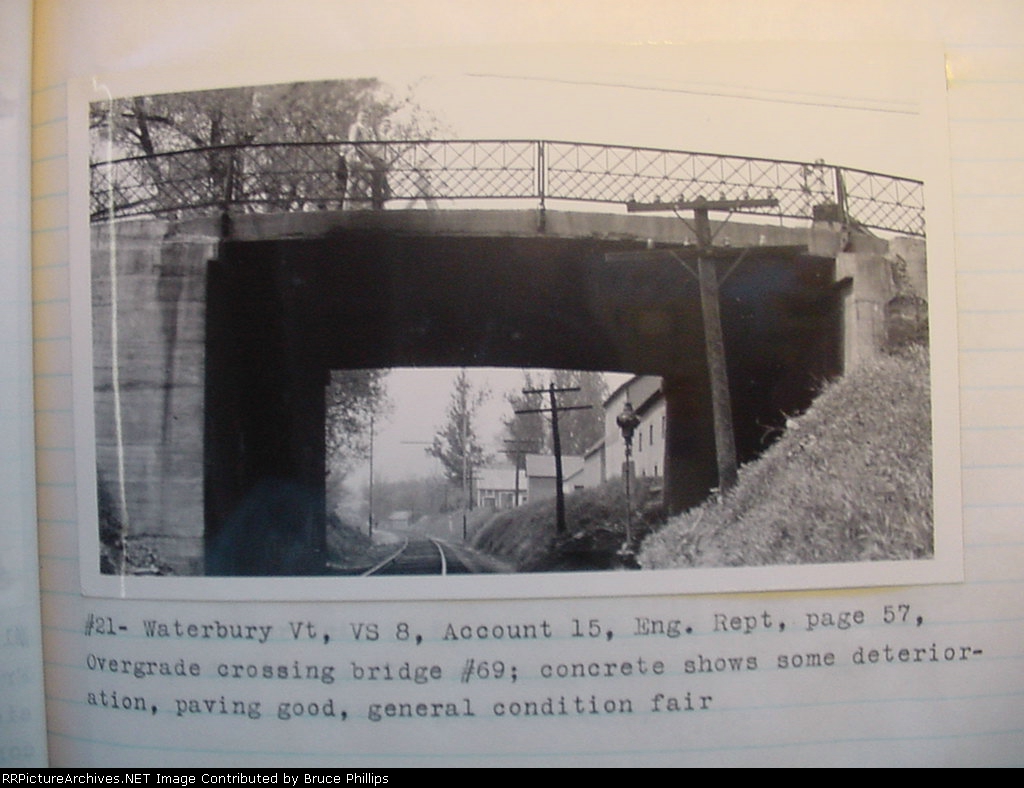 Central Vermont - Waterbury Overpass  - 1934