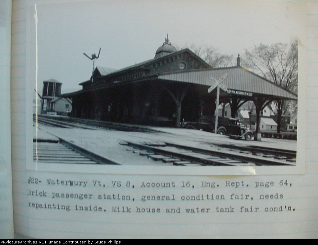 Central Vermont - Waterbury Passenger Depot   - 1934