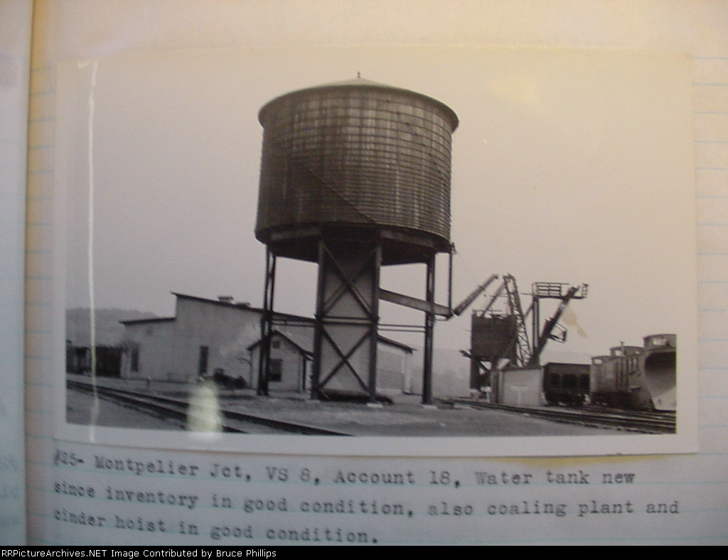 Central Vermont - Water Tank - Montpelier Jct.  - 1934