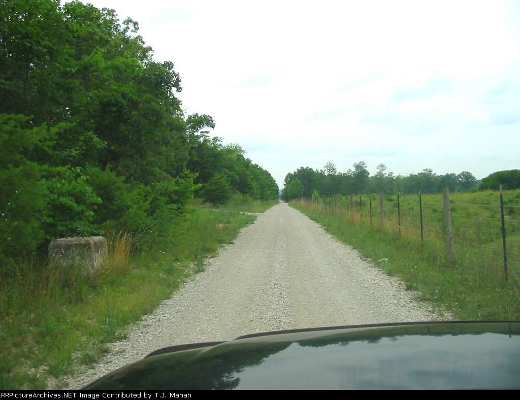"Hi-Railng" westbound (note old signal foundation at left)