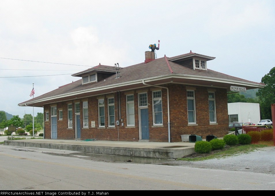 Street front view of exC&O depot, now a chamber of commerce office