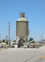 Coaling tower,  now used for concrete storage where C&O Netherland Yard once was