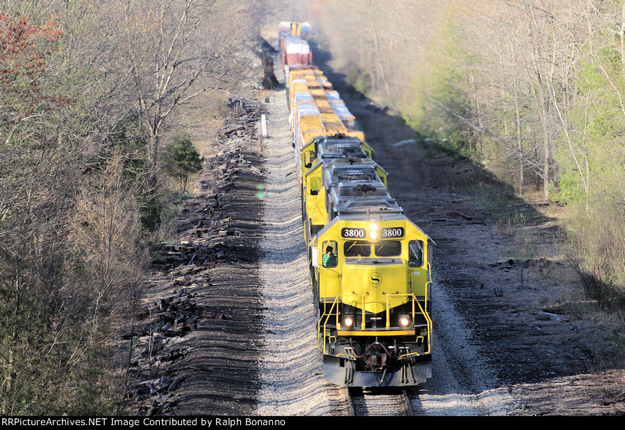 SU 99 about to duck under Route 23 at MP 53.5