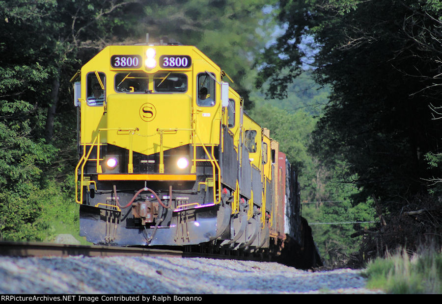 Westbound SU 99 crests the Sparta Mountain grade at MP 51