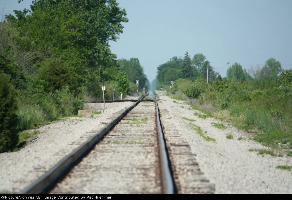 I&O main line looking north with theADBF connection