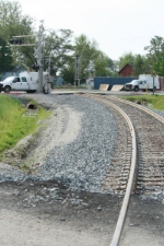 Looking Southeast down the new Claypool connection track