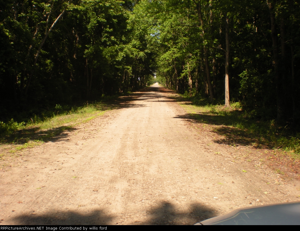 Rail bed leading to broad river bridge