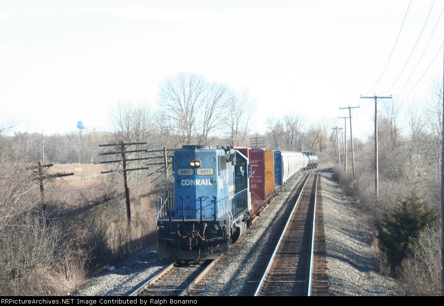 Local C712 has  six axle power this day; in the siding at CP-121