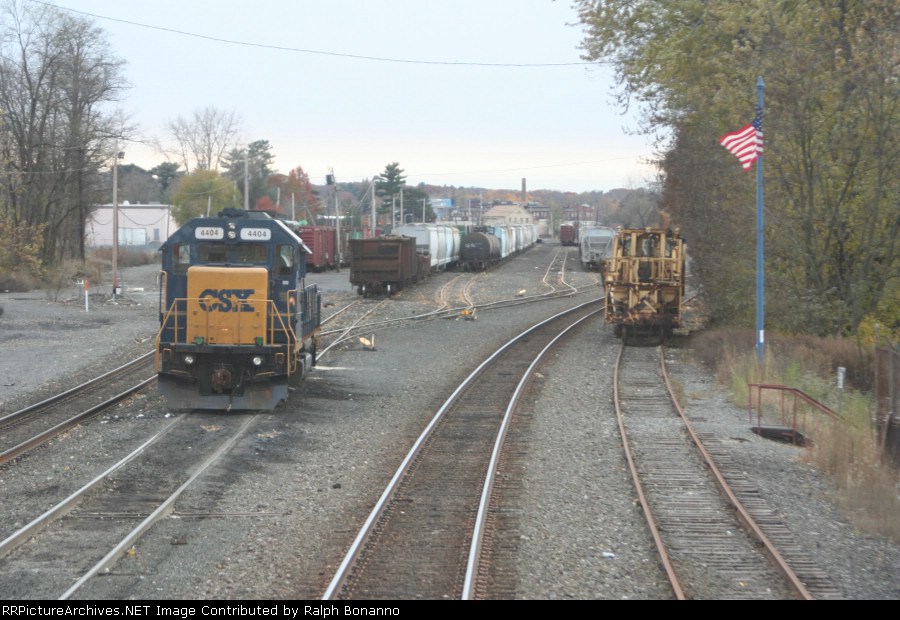 Q703 pauses on the siding at MP 53 waiting for opposing traffic
