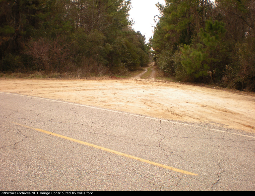 Where the tracks use to cross here at Jones