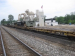 Three GE export platforms headed to Brazil wait on-the NS interchanbe track
