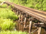 Old wooden rail bridge 