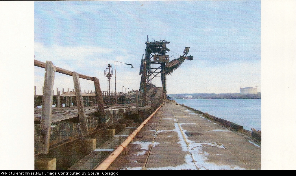 View of Coal Dumper, tracks going to dumper from pier