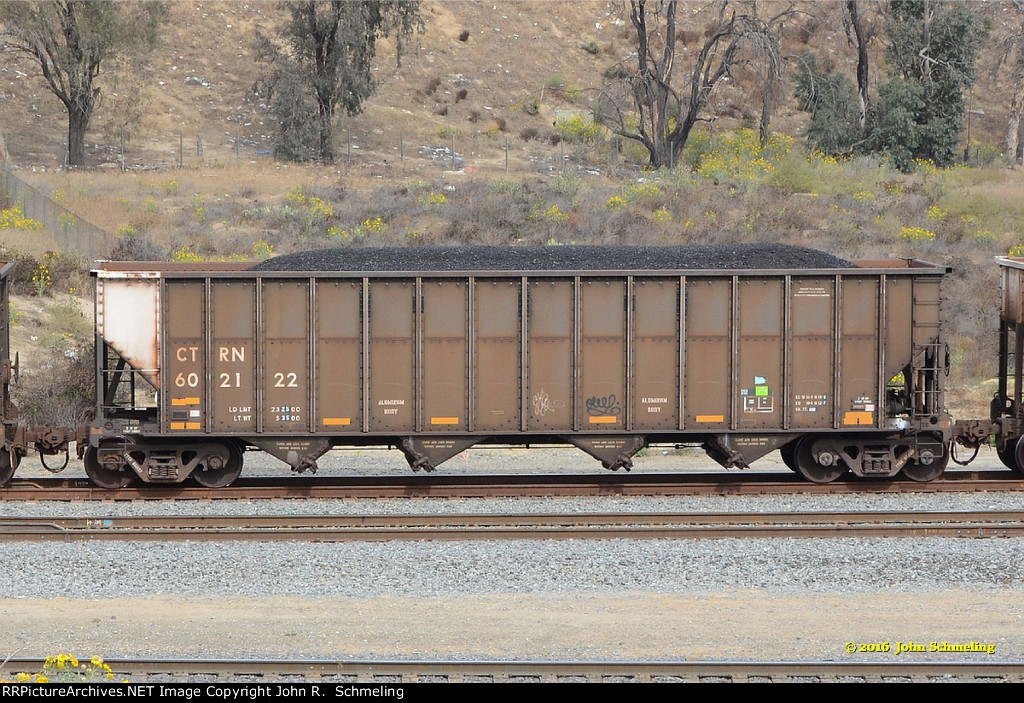CTRN 602122 seen here on a unit coal train. West Colton Ca. 10/27/2016