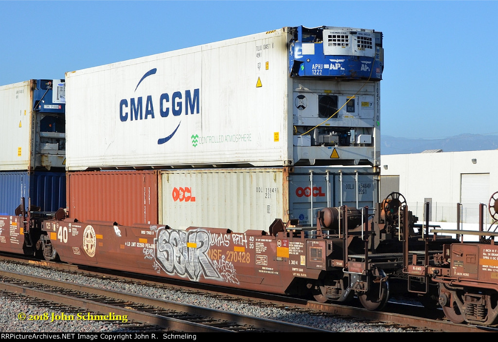 BNSF 270428-B at Rena CA. 6/3/2018