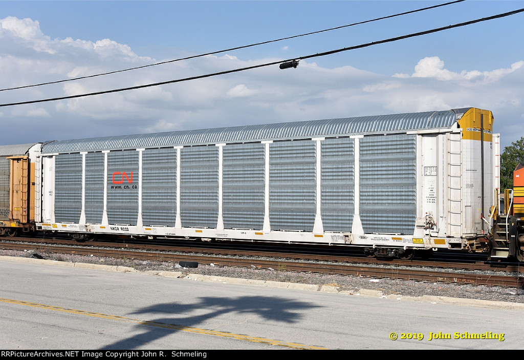 NKCR 9222 (CN.com rack) at San Bernardino CA. 4/9/2019
