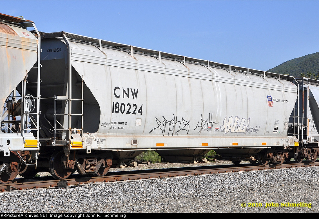 CNW 180224 (Covered Hopper) at Keenbrook CA. 4/23/2010