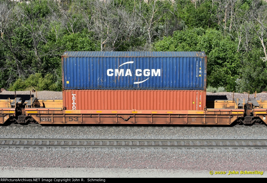 NKCR 1254 with Container load at Cajon CA. 6/16/2020