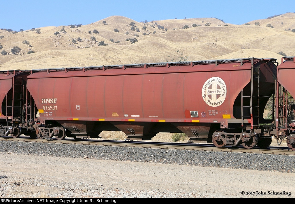 BNSF 475531 at Caliente CA. 11/15/2017