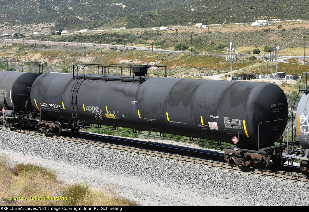 GATX 203275 at Cajon Pass CA. 6/16/2020